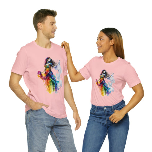Rainbow Belly Dancer's Pose - Short Sleeve Tee